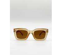SVNX Oversized Square Sunglasses In Matte Honey - Multi - One Size