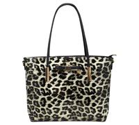 Svnx Patent Leopard Print Tote Bag In Black Black One Size