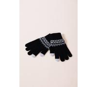 Svnx Pattern Gloves - Touch Screen In Black Black