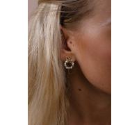 Svnx Pearl & Diamante Bow Wreath Stud Earrings - Gift Boxed In Gold Gold