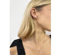 Svnx Pearl Diamante Necklace And Earrings Set In Silver Silver One Size