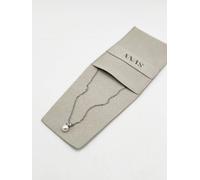 Svnx Pearl Diamante Necklace In Silver Silver