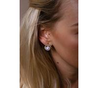 Svnx Pearl Diamante Stud Earrings - Gift Boxed In Gold Gold