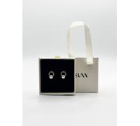 Svnx Pearl Stud Earring On Diamante Circular Wreath - Gift Boxed In Gold Gold