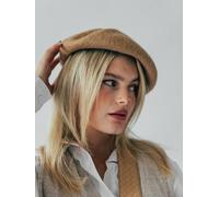 Svnx Plain Felt Beret In Brown Brown