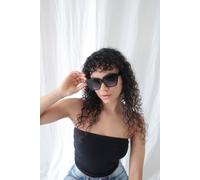 SVNX Plastic Frame Oversized Cat Eye Sunglasses in Black SVNX Black One Size