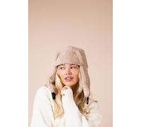 Svnx Plush Trapper Hat In Beige Beige
