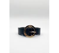 Svnx Pu Leather Belt With Round Buckle In Pink Pink