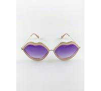 SVNX Purple Ombre Lense Lips Sunglasses - One Size - Purple