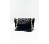 Svnx Quilted Chain Shoulder Bag In Black Black