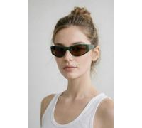SVNX Racer Wrap Around Sunglasses In Dark Green - Green - One Szie
