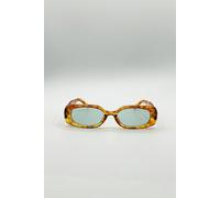 SVNX Rectangular Sunglasses in Orange Tortoiseshell - Orange - One Size