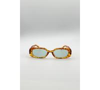 Svnx Rectangular Sunglasses In Orange Tortoiseshell Orange One Size