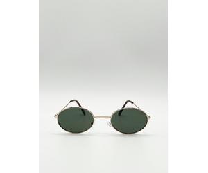 SVNX Retro Round Sunglasses in Gold - One Size - Gold/Black