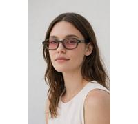 SVNX Retro Rounded Square Sunglasses in Green SVNX Green One Size