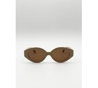 SVNX Retro Small Oval Sunglasses Beige SVNX Beige One Size