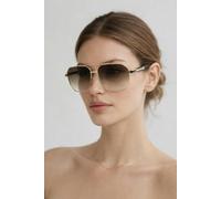 SVNX Retro Square Navigator Sunglasses in Brown - Brown - One Szie