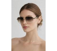 SVNX Retro Square Navigator Sunglasses in Brown SVNX Brown One Size