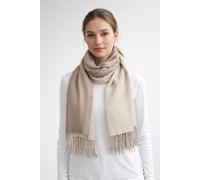 Svnx Reversible Two-Tone Cashmere Blend Scarf With Tassels In Beige Beige One Size