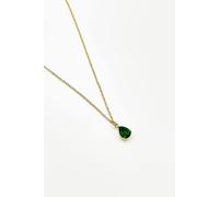 Svnx Rhinestone Teardrop Pendant Necklace - Gift Boxed In Green Green