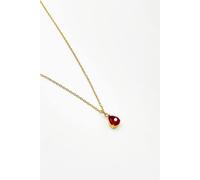 Svnx Rhinestone Teardrop Pendant Necklace - Gift Boxed In Red Red