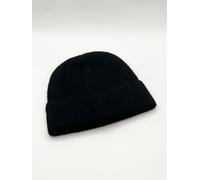 SVNX Ribbed Beanie Hat In Black - One Size - Black