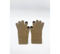 Svnx Ribbed Knitted Gloves In Beige Beige