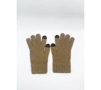 SVNX Ribbed Knitted Gloves in Beige SVNX Beige One Size