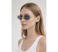 Svnx Rimless Oval Sunglasses In Black Black