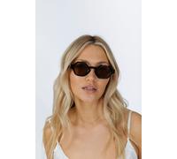 SVNX Round Hexagon Sunglasses in Black Brown - Black - One Size