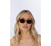 Svnx Round Hexagon Sunglasses In Green Green One Size