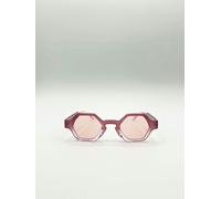 SVNX Round Hexagon Sunglasses in Pink - Pink - One Size