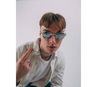 Svnx Round Metal Frame Sunglasses In Silver Silver One Size