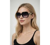 SVNX Round Square Side Detail Sunglasses In Black SVNX Black One Size