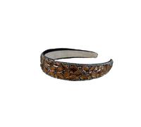 Svnx Satin Headband With Gold Gemstone Embelishment Multi
