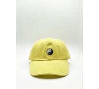 SVNX SHAY Cotton baseball cap with 'ying yang' embroidery in lemon yellow - One Size - Yellow