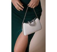 SVNX Shimmer Grab Bag with Double Chain Strap Silver - One Size - White