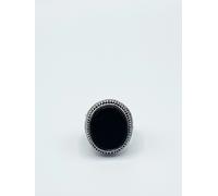 SVNX Signet Ring With Black Stone - S-M