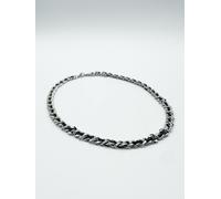 SVNX Silver and Black Woven Chain Necklace - One Size - Silver