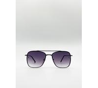 Svnx Silver Aviator Sunglasses With Metal Frames Silver One Size