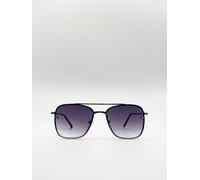SVNX Silver Aviator Sunglasses with Metal Frames SVNX Silver One Size