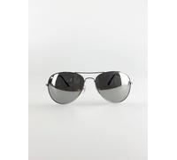 Svnx Silver Aviator Sunglasses With Mirrored Lenses Silver One Size