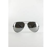 Svnx Silver Classic Pilot Aviator Sunglasses With Mirrored Lens Silver One Size