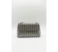 SVNX Silver Embellished Shoulder Bag - One Size - Silver