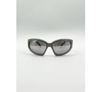 SVNX Silver Racer Wrap Sunglasses - One Size - silver