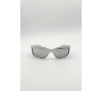 SVNX Silver Racer Wrap Sunglasses - Silver - One Size