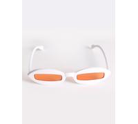 SVNX Slim Oval Retro Sunglasses In White SVNX White One Size