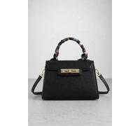 Svnx Small Crossbody Bag With Scarf Handle In Black Black