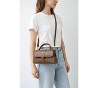 Svnx Small Crossbody Hard Top Handle Bag In Brown Brown
