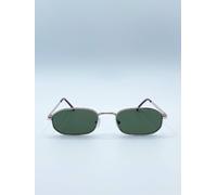 Svnx Small Metal Oval Frame In Gold With Khaki Lenses Gold One Size